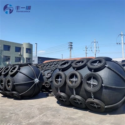 Chèn ak kawotchou nèt Pneumatic Rubber Fender